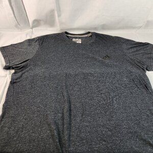 Adidas Men's Go-To Performance Tee 2XL Gray Active Wear Polyester Cotton Blend
